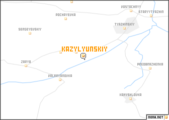 map of Kazyl\