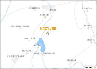 map of Kazyvan\
