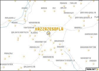 map of Kazzāz-e Soflá