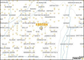 map of Kbānah