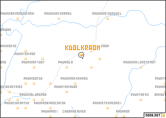 map of Kdŏl Kraôm