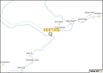 map of Keating