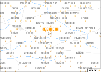 map of Kėbaičiai