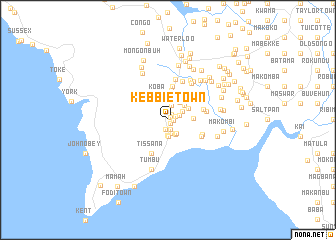 map of Kebbie Town