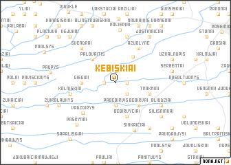 map of Kebiškiai