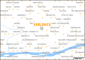 map of Kębłowice