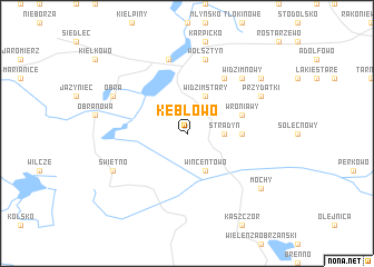 map of Kębłowo