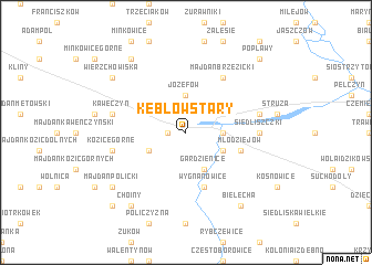 map of Kębłów Stary