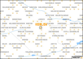 map of Kębłów