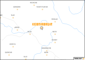 map of Kʼebnī Ābadīr