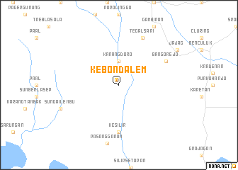 map of Kebondalem