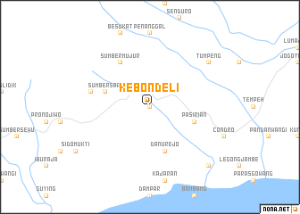 map of Kebondeli