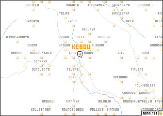 map of Kébou
