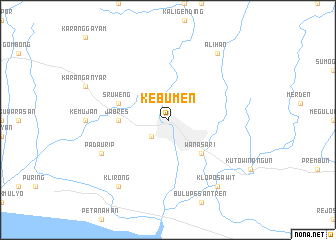 map of Kebumen