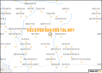 map of Kecerovské Kostoľany