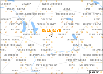 map of Kęcerzyn