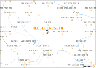 map of Kecsegepuszta