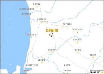 map of Kediri