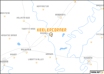 map of Keeler Corner