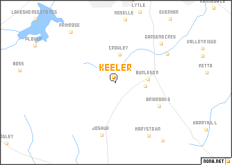 map of Keeler