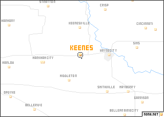 map of Keenes