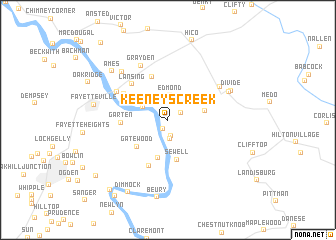 map of Keeneys Creek