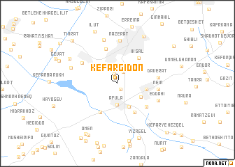 map of Kefar Gid‘on