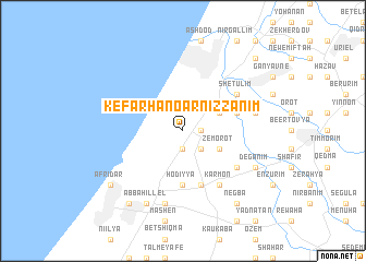 map of Kefar HaNo‘ar Niẕẕanim