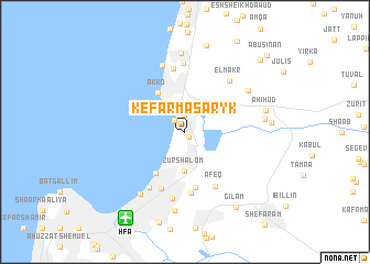 map of Kefar Masaryk