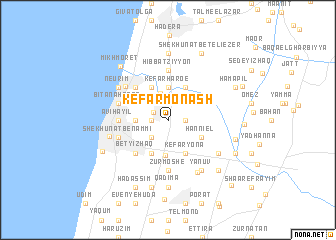 map of Kefar Monash