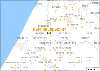 map of Kefar Mordekhay