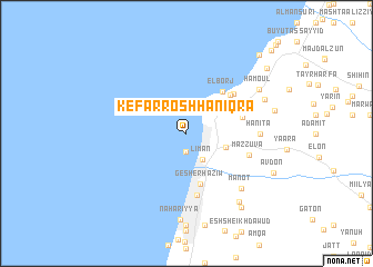 map of Kefar Rosh HaNiqra