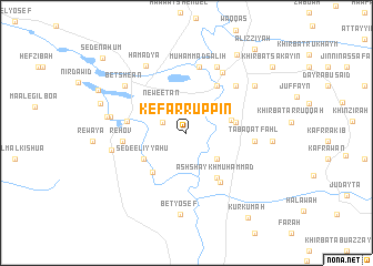 map of Kefar Ruppin