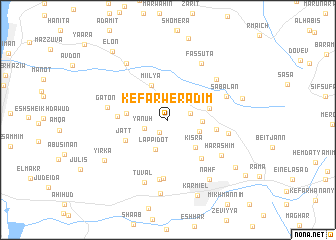 map of Kefar Weradim