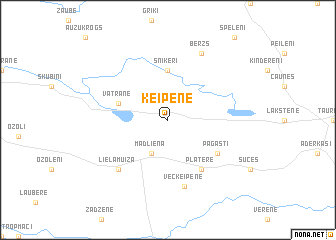 map of Ķeipene