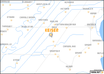 map of Keiser