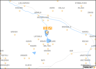 map of Ķeiši