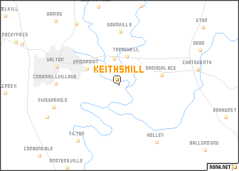 map of Keiths Mill