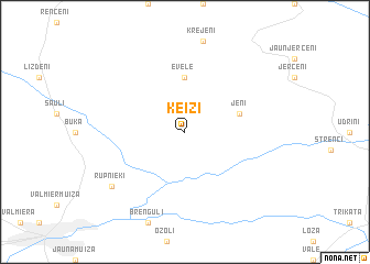 map of Ķeiži