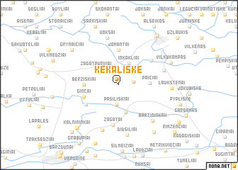 map of Kekališkė