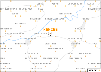map of Kékcse