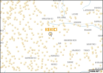 map of Kekići