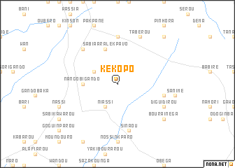 map of Kékopo