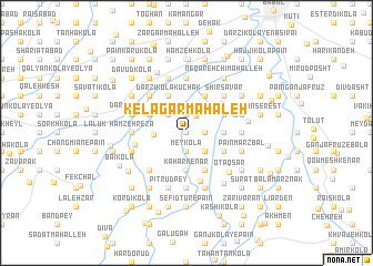 map of Kelāgar Maḩaleh