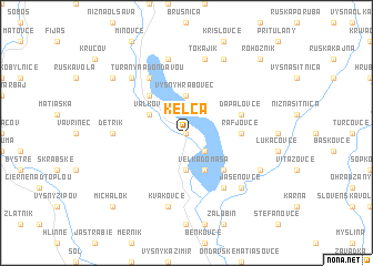 map of Kelča