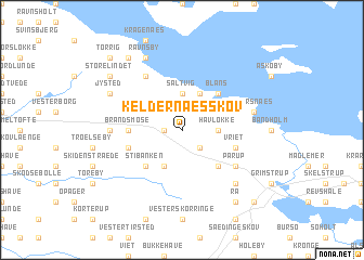 map of Keldernæsskov