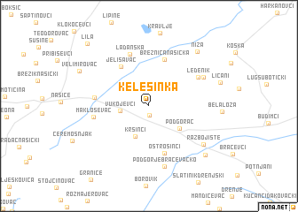 map of Kelešinka