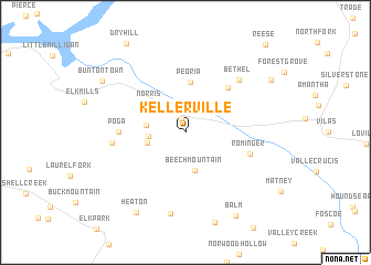 map of Kellerville