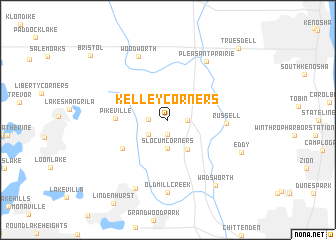 map of Kelley Corners