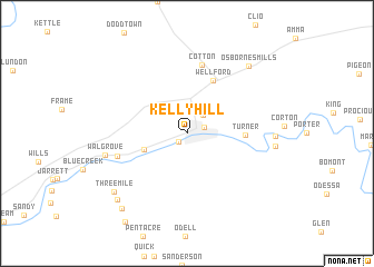 map of Kelly Hill